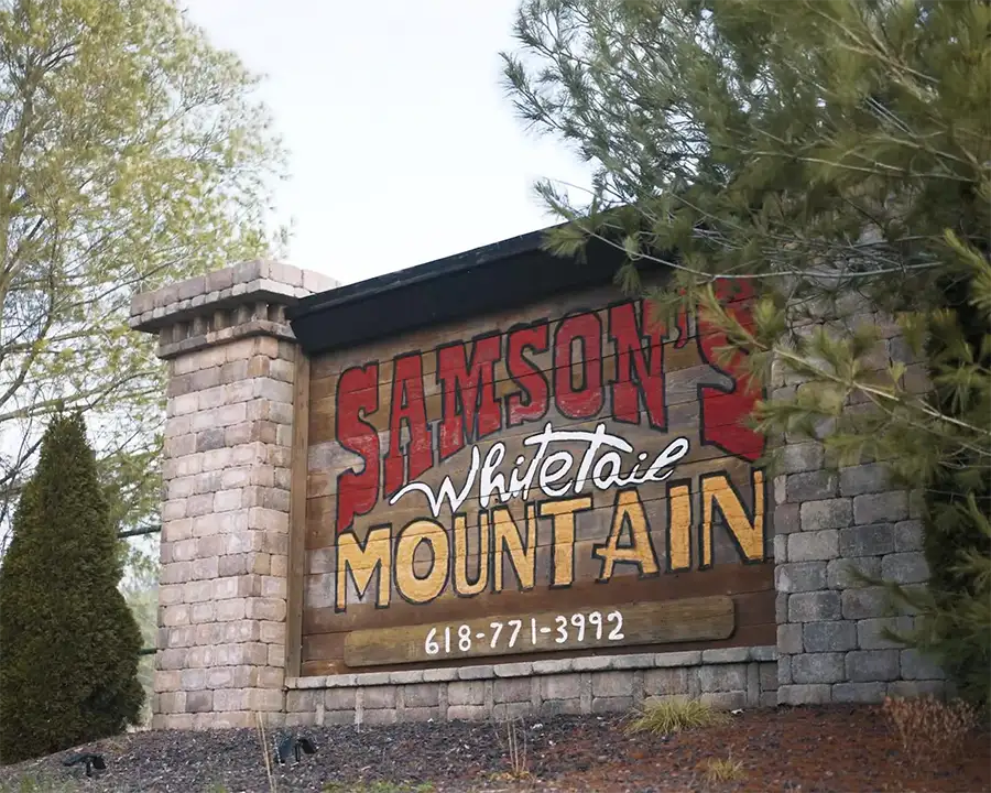 Samson's Whitetail Mountain - Ranch gates sign - Vienna, Illinois